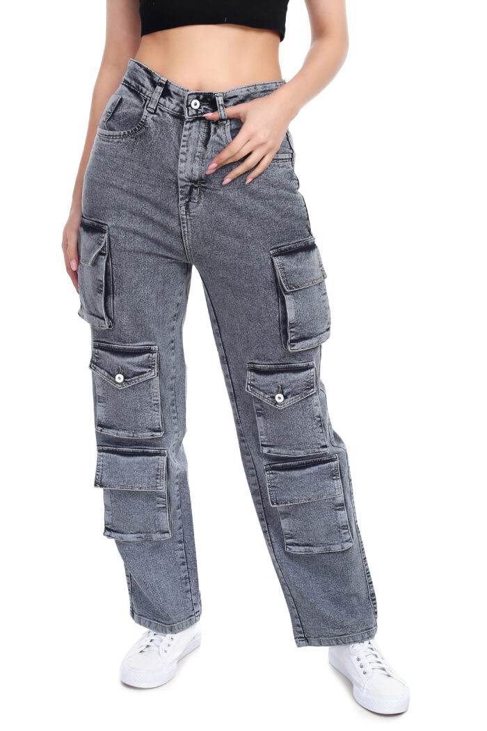 Cargo Grey Jeans - Image 3