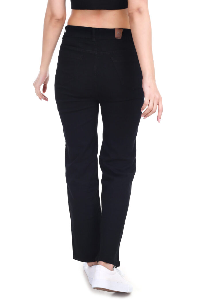 Women Regular Black Cargo Jeans - Image 4