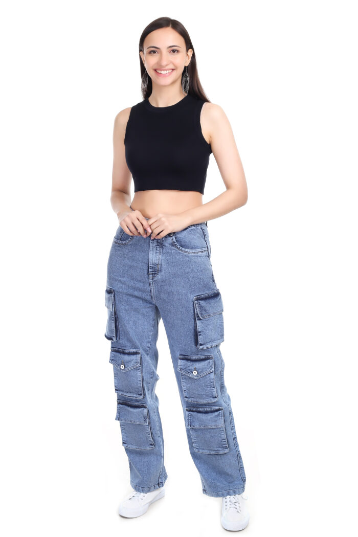 Cargo light blue Jeans - Image 2