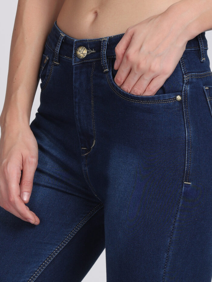 Women Regular High Rise Blue Jeans - Image 5