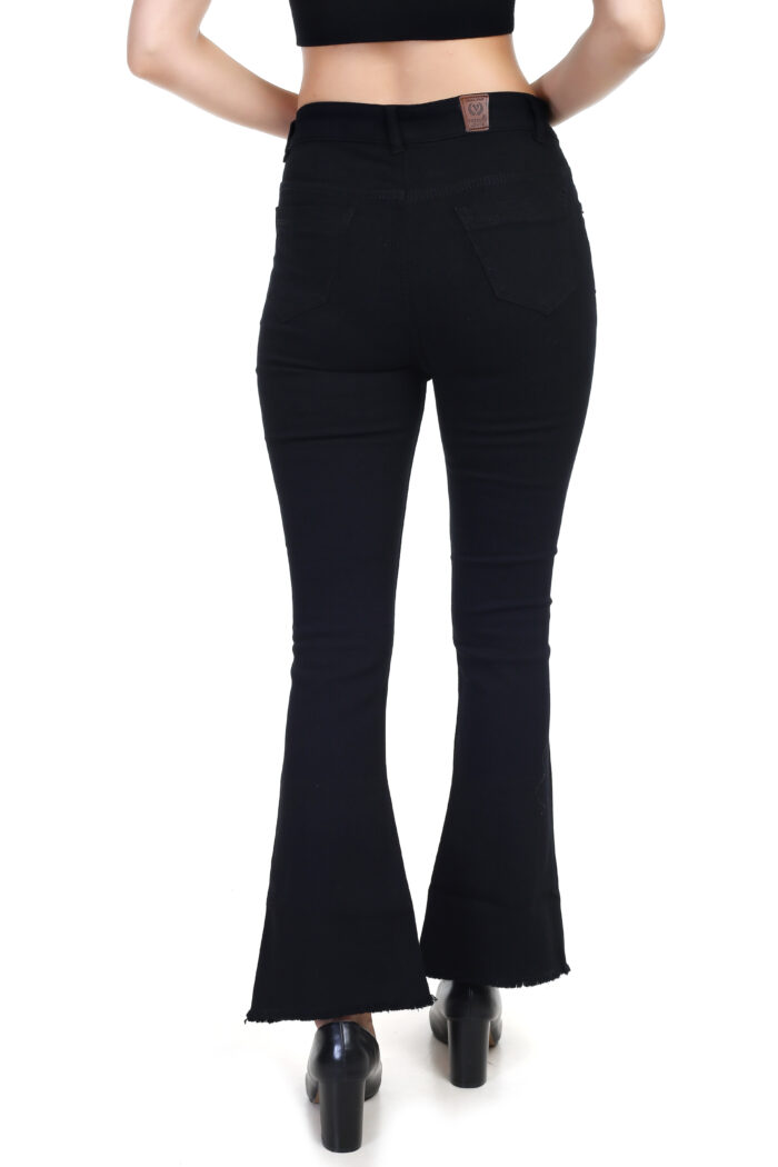 Women Boot-Leg High Rise Black Jeans - Image 3